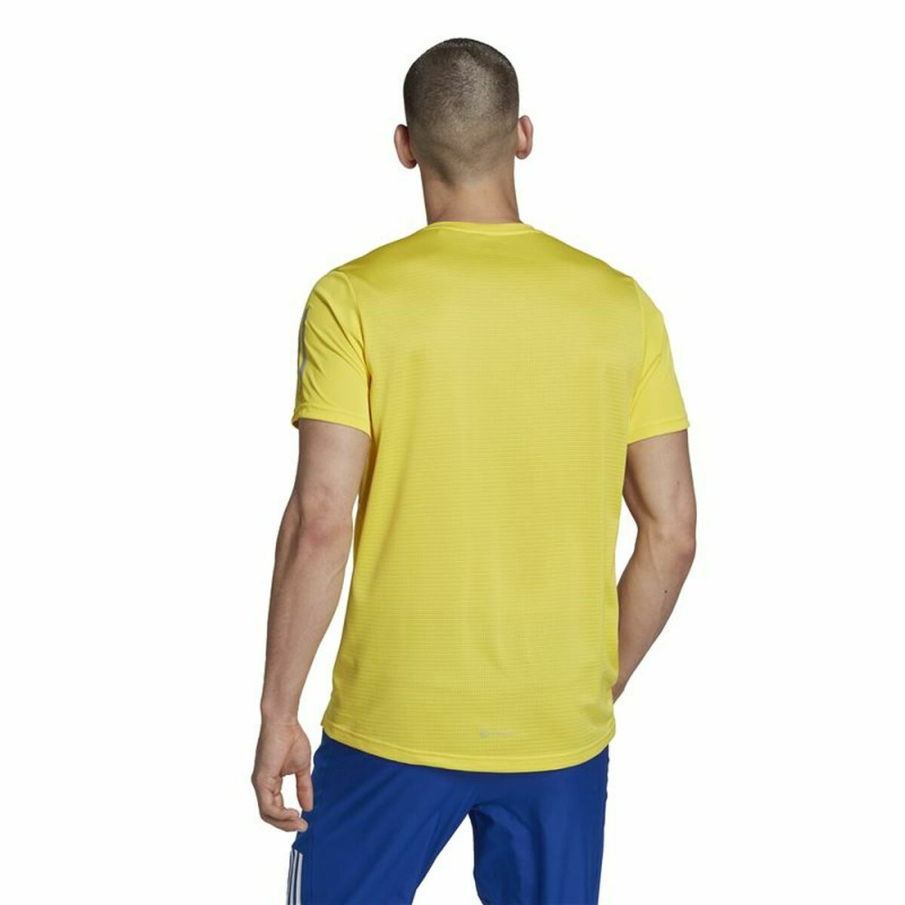 Men’s Short Sleeve T-Shirt Adidas  Graphic Tee Shocking Yellow