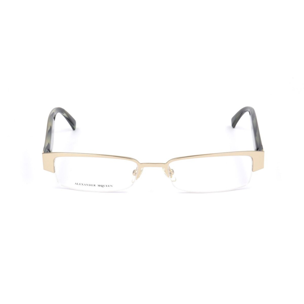 Unisex' Spectacle frame Alexander McQueen AMQ4159R2E Golden Ø 51 mm