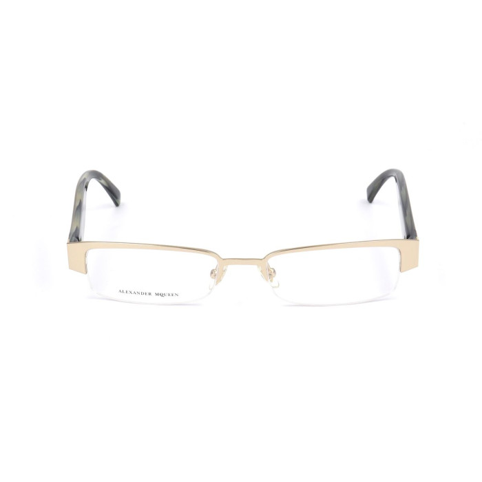 Unisex' Spectacle frame Alexander McQueen AMQ4159R2E Golden Ø 51 mm