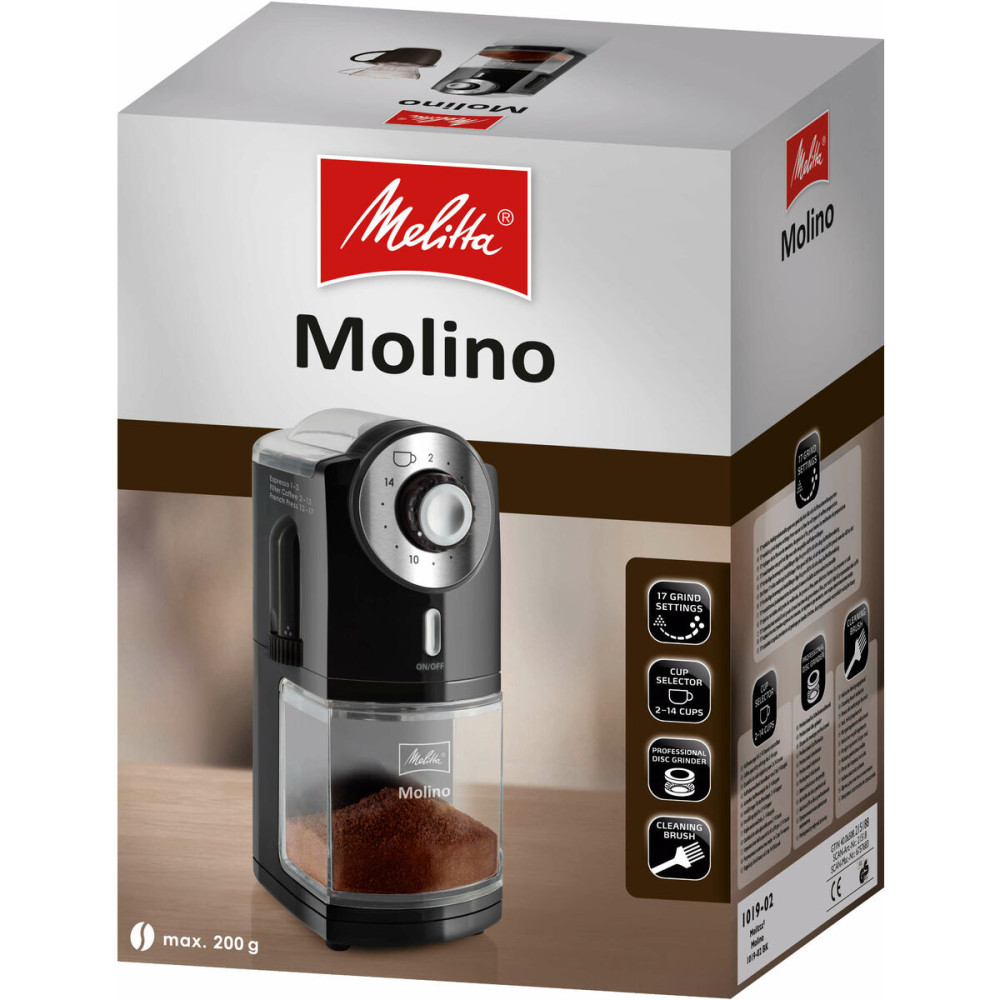 Coffee Grinder Melitta 1019-02 Black noir 200 g 100 W 1000 W