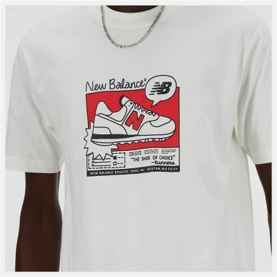 Short-sleeve Sports T-shirt New Balance MT41593 SST White (S)