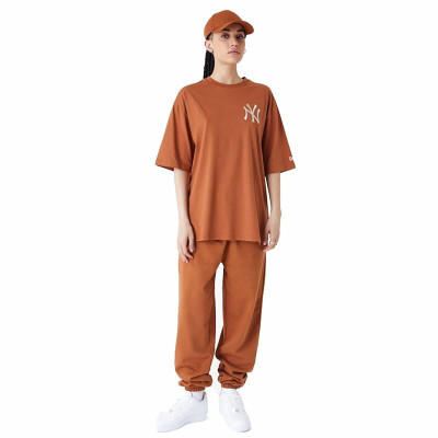 Short-sleeve Sports T-shirt New Era LEAGUE ESSNTLS LC OS TEE NEYYAN 60435552 Brown (XL)