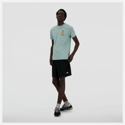 Men’s Short Sleeve T-Shirt New Balance Sport Essentials Barrel Light Blue