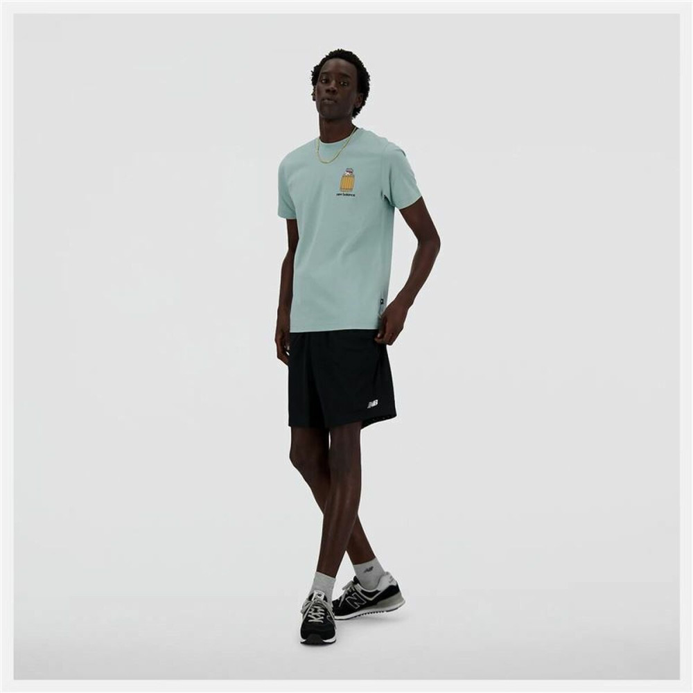 Men’s Short Sleeve T-Shirt New Balance Sport Essentials Barrel Light Blue