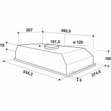 Conventional Hood Whirlpool Corporation WCT 64 FLS X 332 m3/h 53 cm Silver Steel