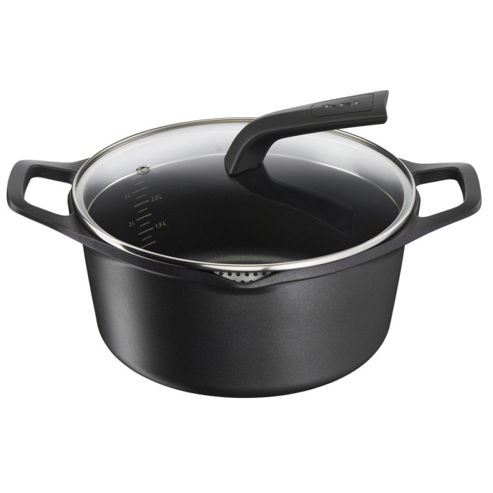 Casserole with lid Tefal E2494644 Black Ø 24 cm