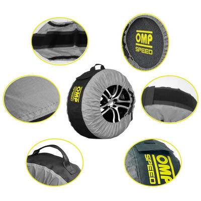 Set of tyre covers OMP Speed 4 Pieces