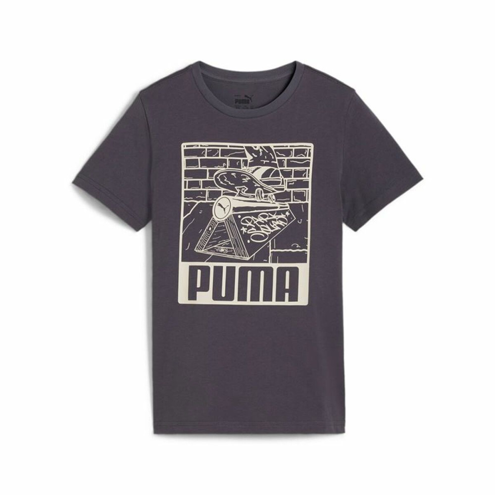 Child's Short Sleeve T-Shirt Puma Purple