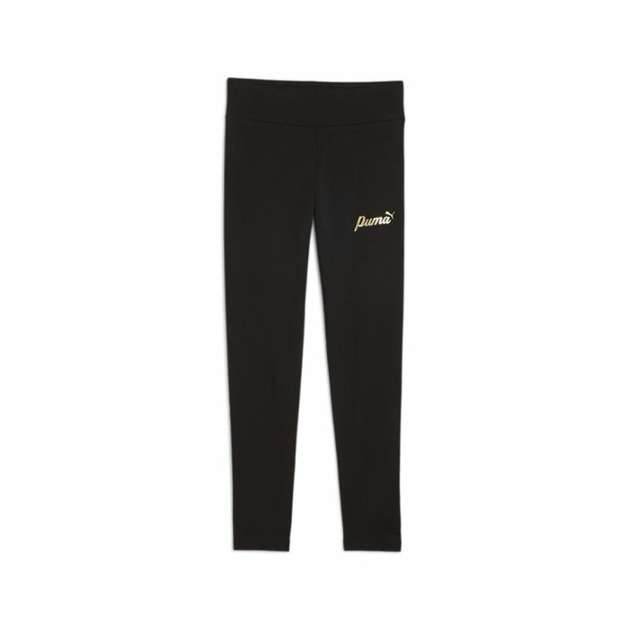 Sports Leggings for Children Puma Essentials+ Script Metallic Black