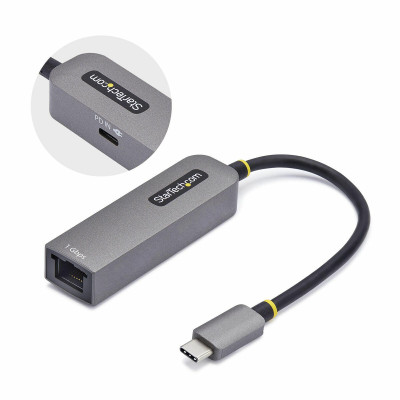 USB Cable Startech 1GPD3-USB-C-ETHERNET Grey