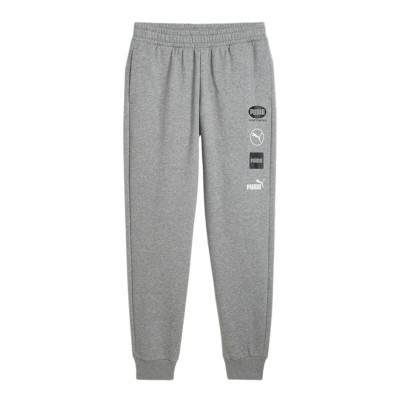 Adult's Tracksuit Bottoms Puma Power Graphic Sweatpants Grey Men