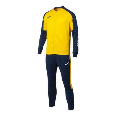 Tracksuit for Adults Joma Sport Eco Championship Yellow Navy Blue Children's Men 2 Pieces