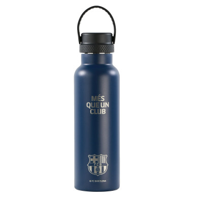 Thermal Bottle F.C. Barcelona Navy Blue Silicone Stainless steel