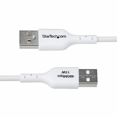 USB Cable Startech USB2AC1MNCWHE White 1 m