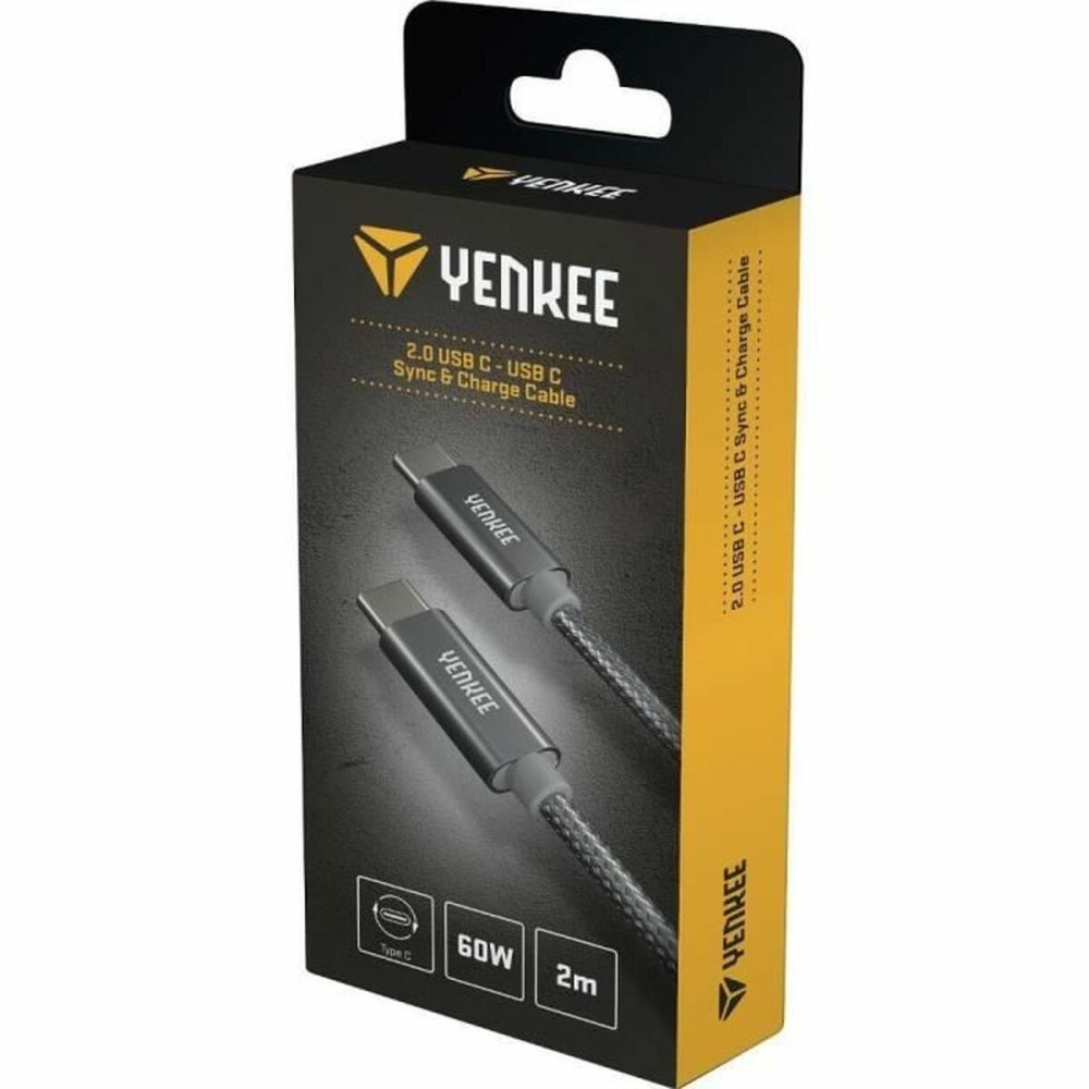 USB-C Cable Yenkee YCU C102 SR Grey 2 m