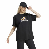 Women’s Short Sleeve T-Shirt Adidas Flower Pack Bos Black
