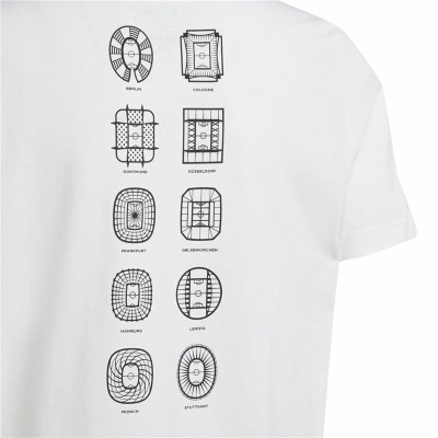 Short Sleeve T-Shirt Adidas EURO 24 White