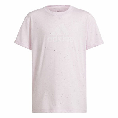Child's Short Sleeve T-Shirt Adidas G Fi Bl Pink