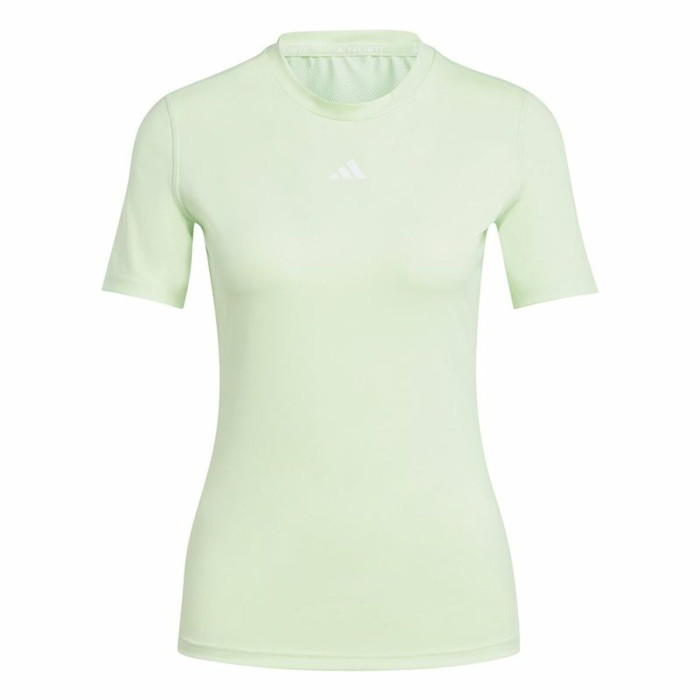 Women’s Short Sleeve T-Shirt Adidas Essentials Techfit Train Lime green Light Green