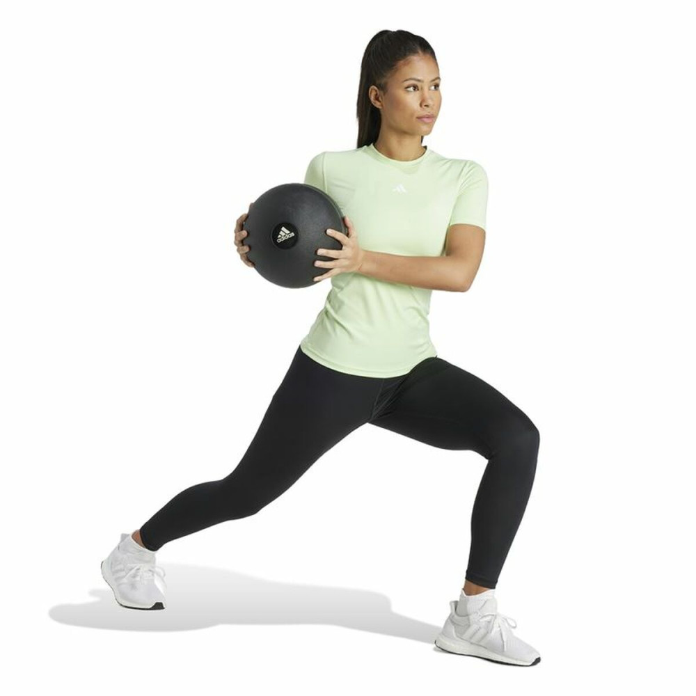 Women’s Short Sleeve T-Shirt Adidas Essentials Techfit Train Lime green Light Green