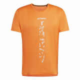 Men’s Short Sleeve T-Shirt Adidas Agravic Terrex Orange