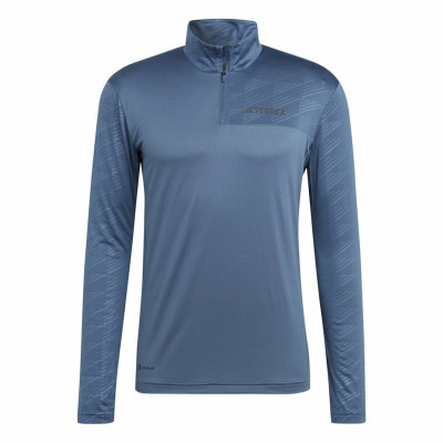 Men’s Long Sleeve T-Shirt Adidas Multi Half Zip Ls Blue