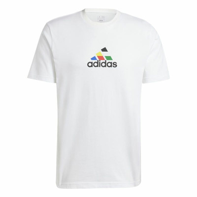 Men’s Short Sleeve T-Shirt Adidas House Of Tiro Nations Graphic White