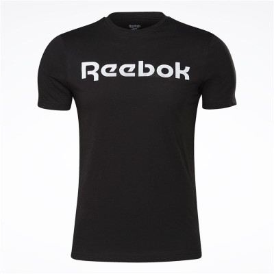 Men’s Short Sleeve T-Shirt Reebok Graphic Series Linear Logo Black
