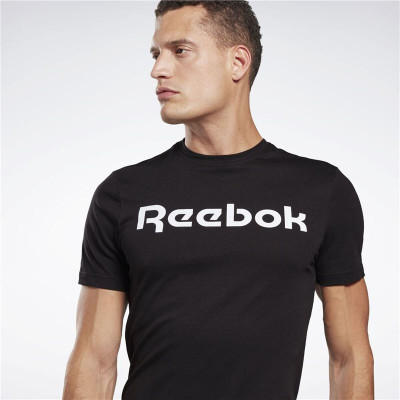 Men’s Short Sleeve T-Shirt Reebok Graphic Series Linear Logo Black