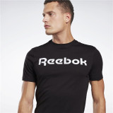Men’s Short Sleeve T-Shirt Reebok Graphic Series Linear Logo Black