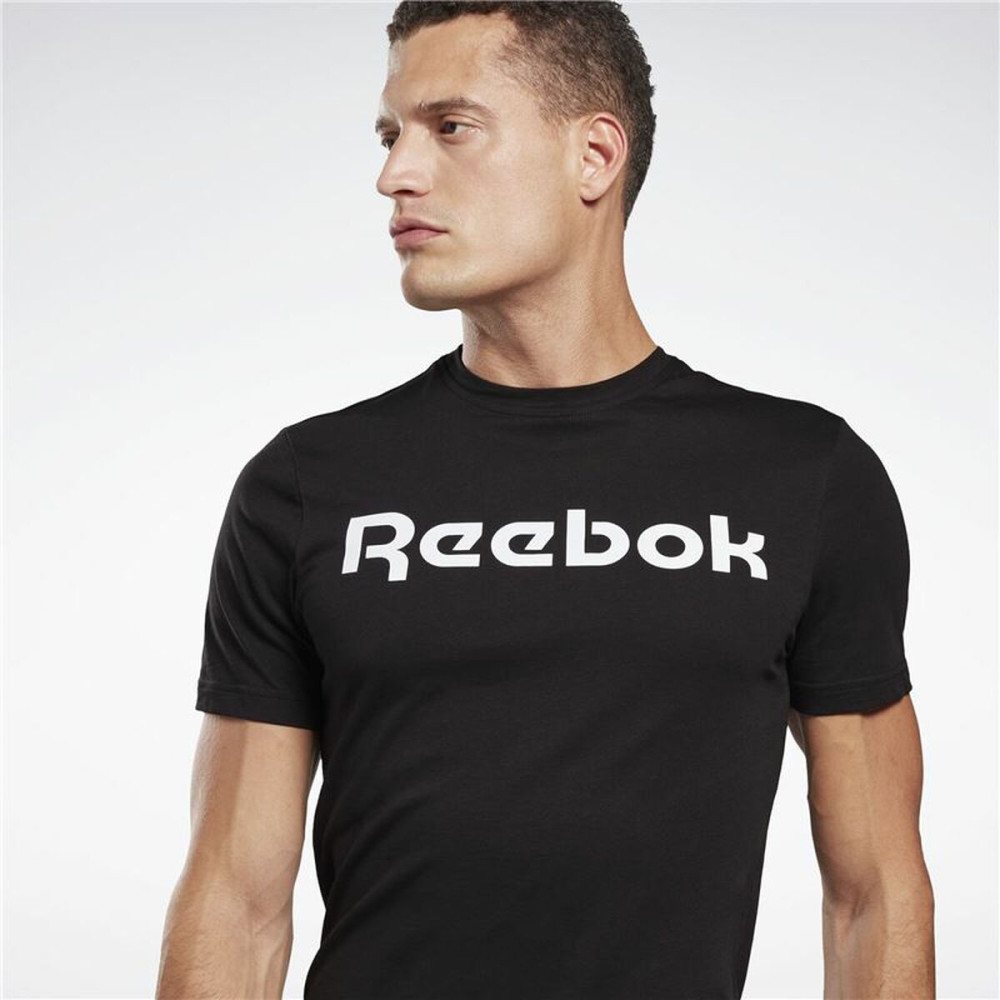 Men’s Short Sleeve T-Shirt Reebok Graphic Series Linear Logo Black