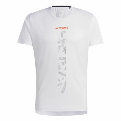 Men’s Short Sleeve T-Shirt Adidas Agr Shirt White