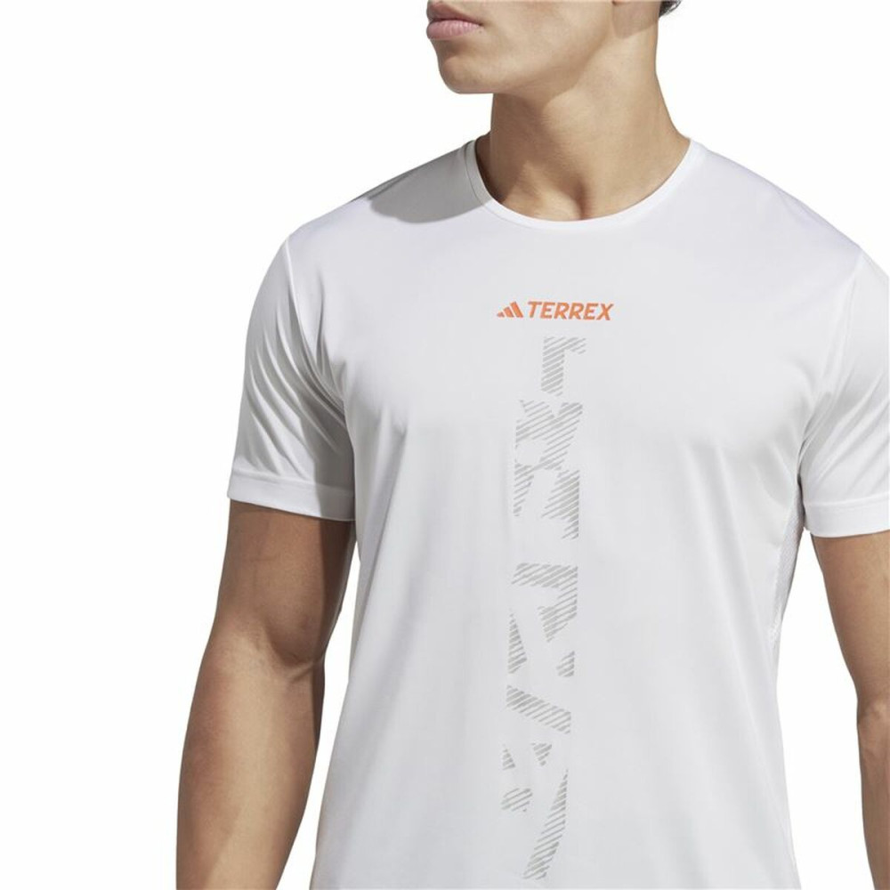 Men’s Short Sleeve T-Shirt Adidas Agr Shirt White