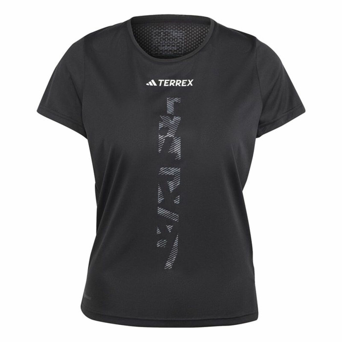Women’s Short Sleeve T-Shirt Adidas Agr Shirt Black