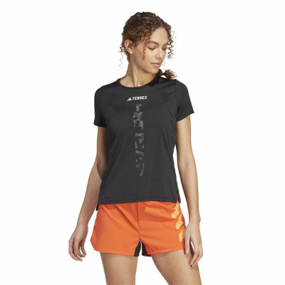 Women’s Short Sleeve T-Shirt Adidas Agr Shirt Black
