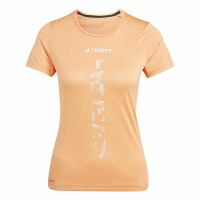 Women’s Short Sleeve T-Shirt Adidas Agravic Shirt Orange