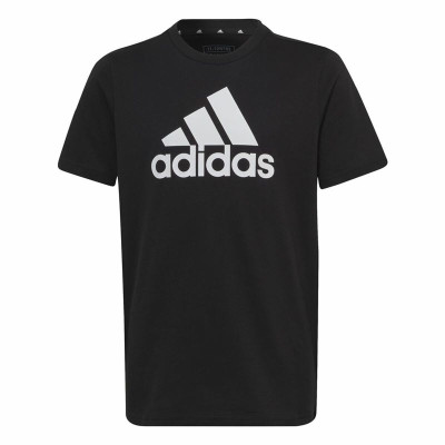 Child's Short Sleeve T-Shirt Adidas Big Logo Black