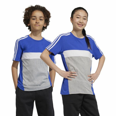 Child's Short Sleeve T-Shirt Adidas 3S Tib Blue