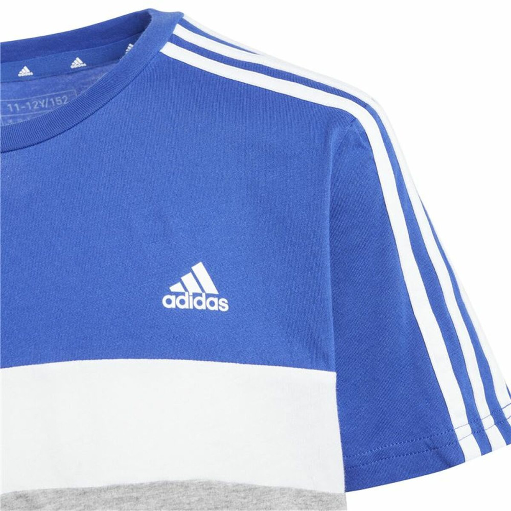 Child's Short Sleeve T-Shirt Adidas 3S Tib Blue