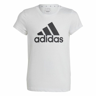 Child's Short Sleeve T-Shirt Adidas Essentials White