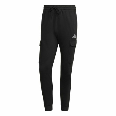 Long Sports Trousers Adidas Essentials Fleece Black Men