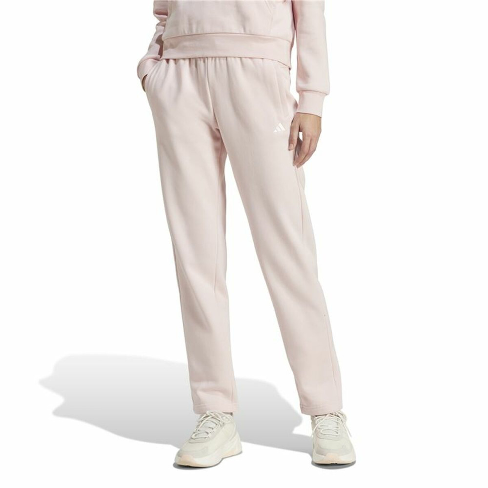 Long Sports Trousers Adidas Essentials Small Logo Feel Cozy Open Pink Lady