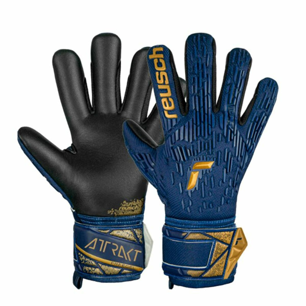 Goalkeeper Gloves Reusch Attrakt Freegel Blue Adults