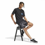 Men’s Short Sleeve T-Shirt Adidas Remoji Pocket Graphic Black