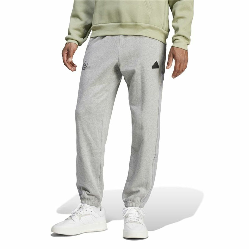 Long Sports Trousers Adidas Brand Love French Terry Grey Men