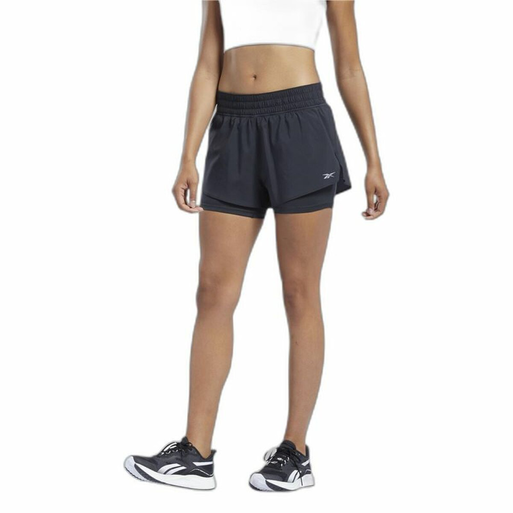 Sports Shorts for Women Reebok Wor Run 2 In 1 Short Black