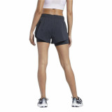 Sports Shorts for Women Reebok Wor Run 2 In 1 Short Black
