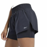 Sports Shorts for Women Reebok Wor Run 2 In 1 Short Black
