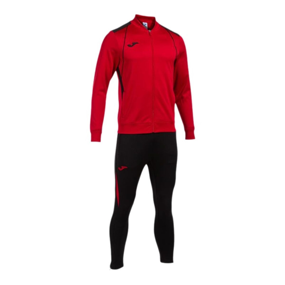 Tracksuit for Adults Joma Sport Championship VII Black Red Children's Men