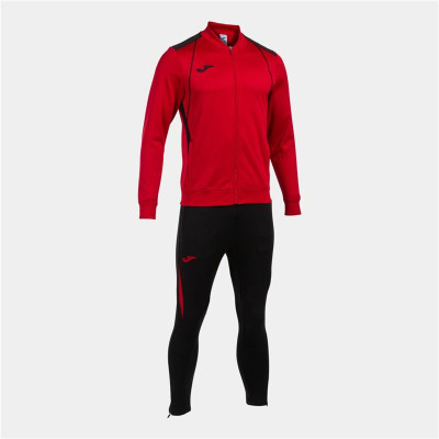 Tracksuit for Adults Joma Sport Championship VII Black Red Children's Men